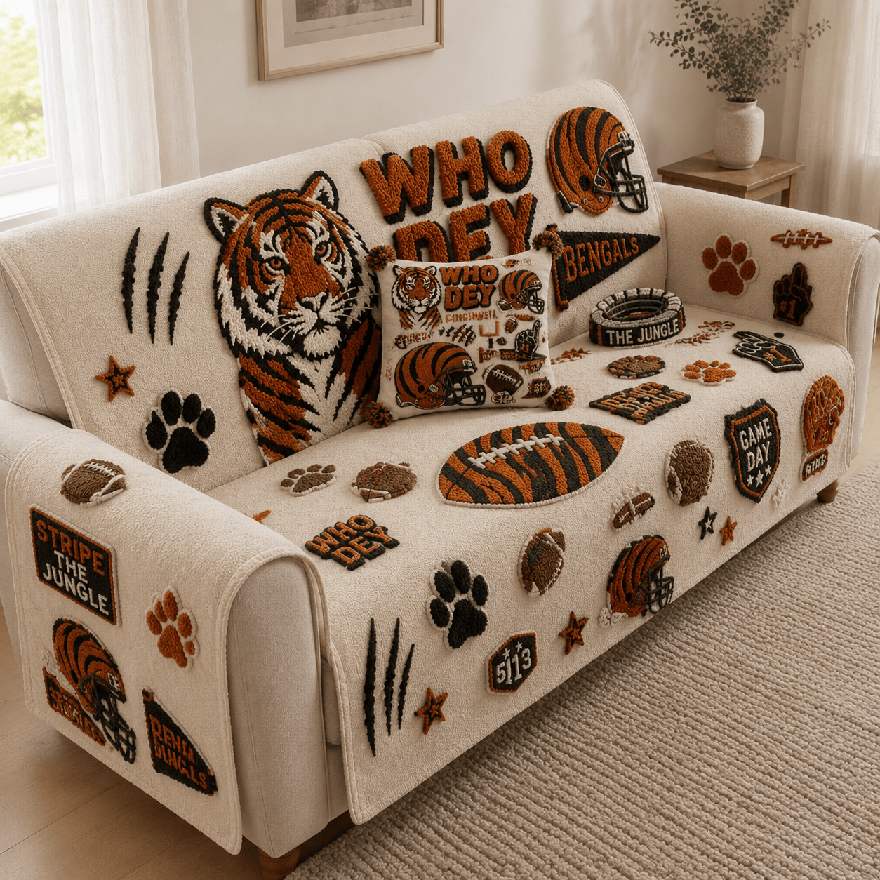 CCBG Tufted Sofa Cover & Pillow Set DNBN