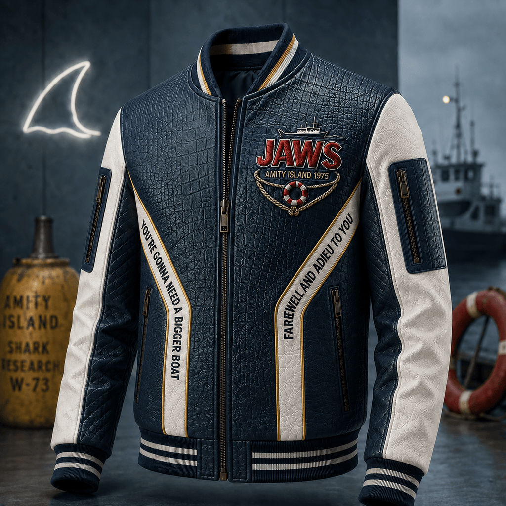 Premium JAWS Leather Zipper Jacket TTMH