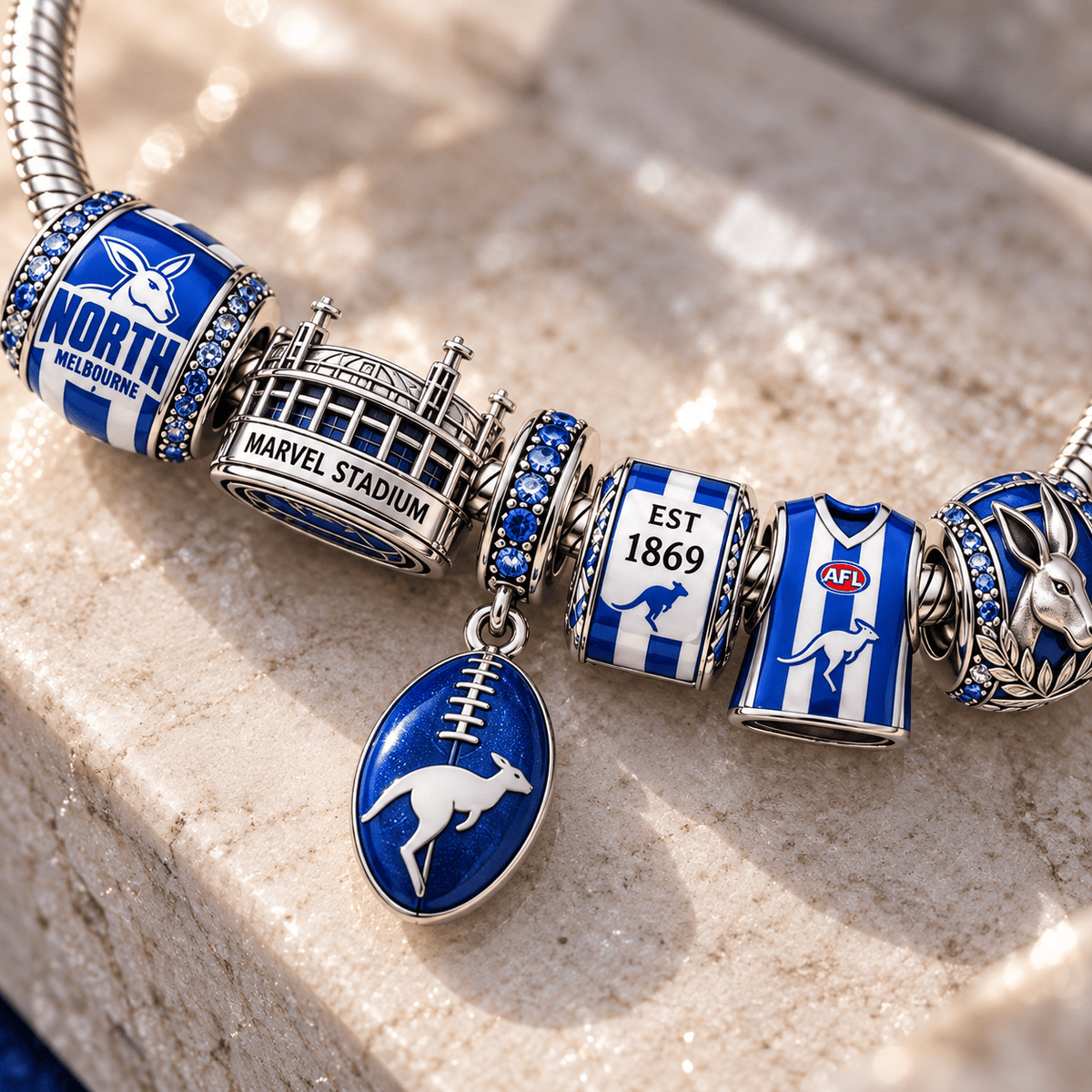 NMKS Silver Charm Bracelet Set PTT