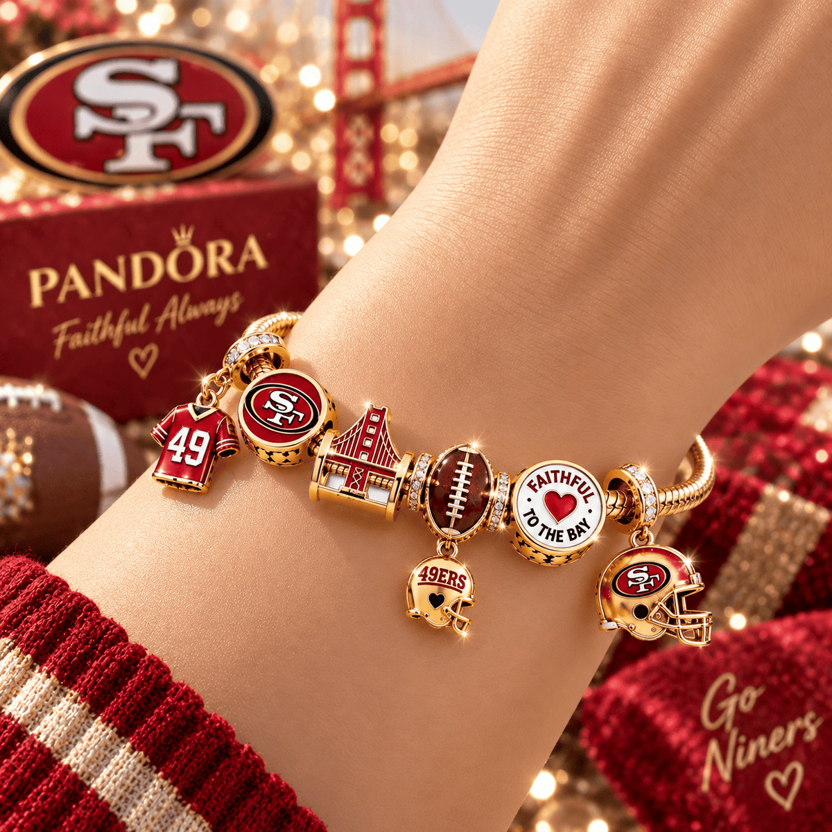 SF49 Gold Charm Bracelet Set TTN