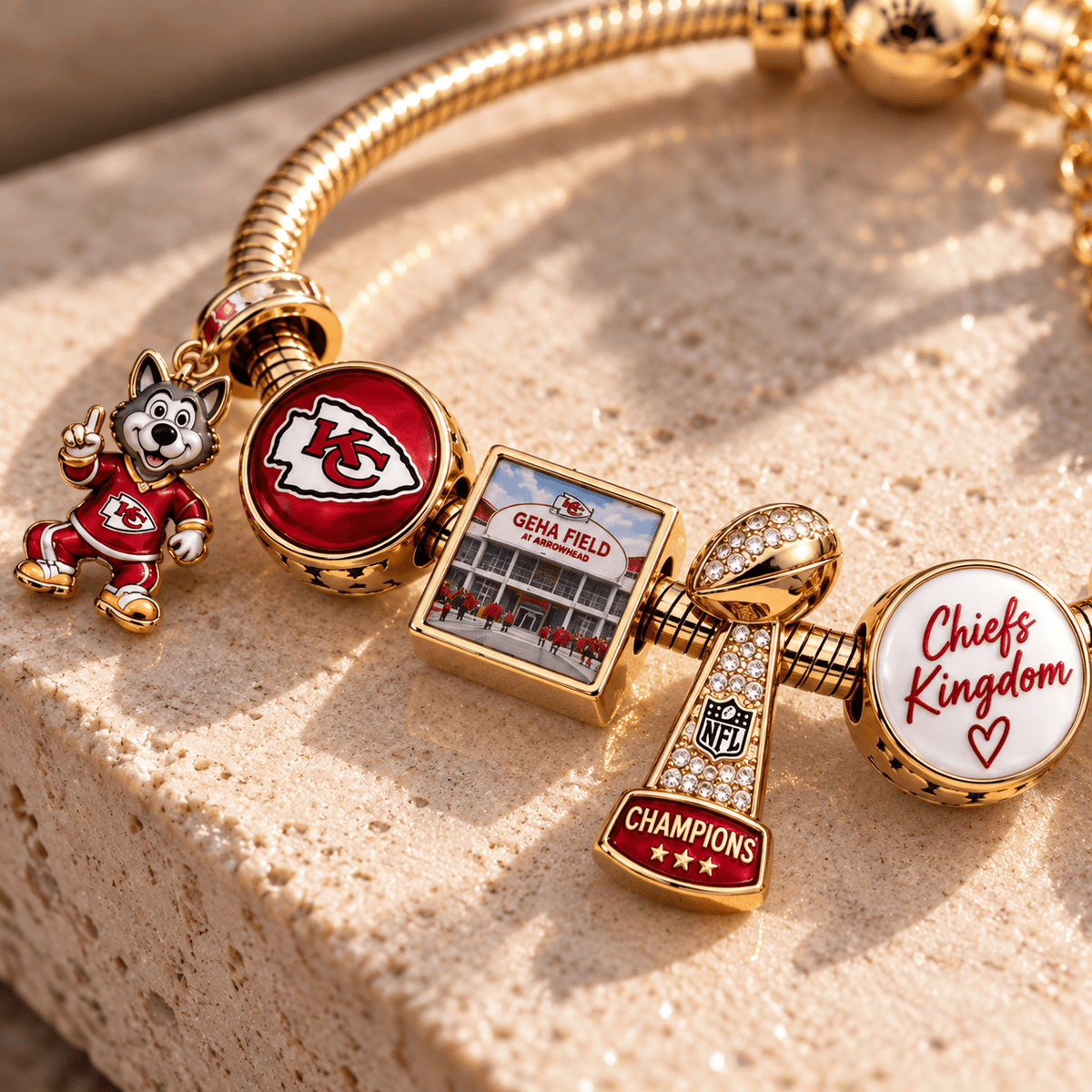 KCC Gold Charm Bracelet Set TTN