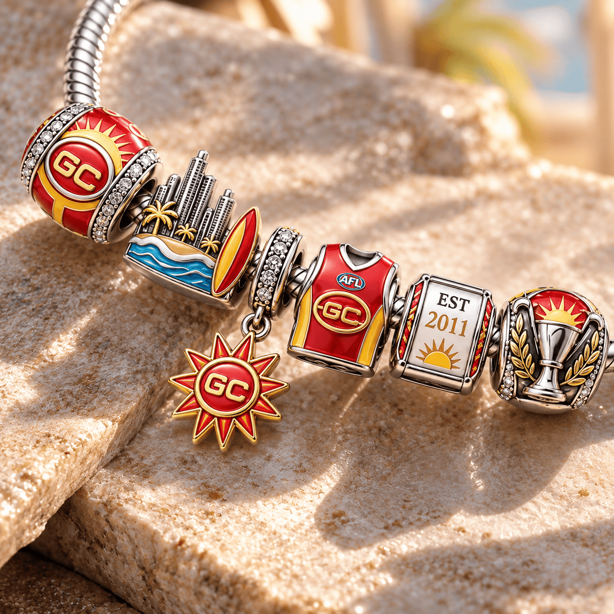 GCS Silver Charm Bracelet Set PTT