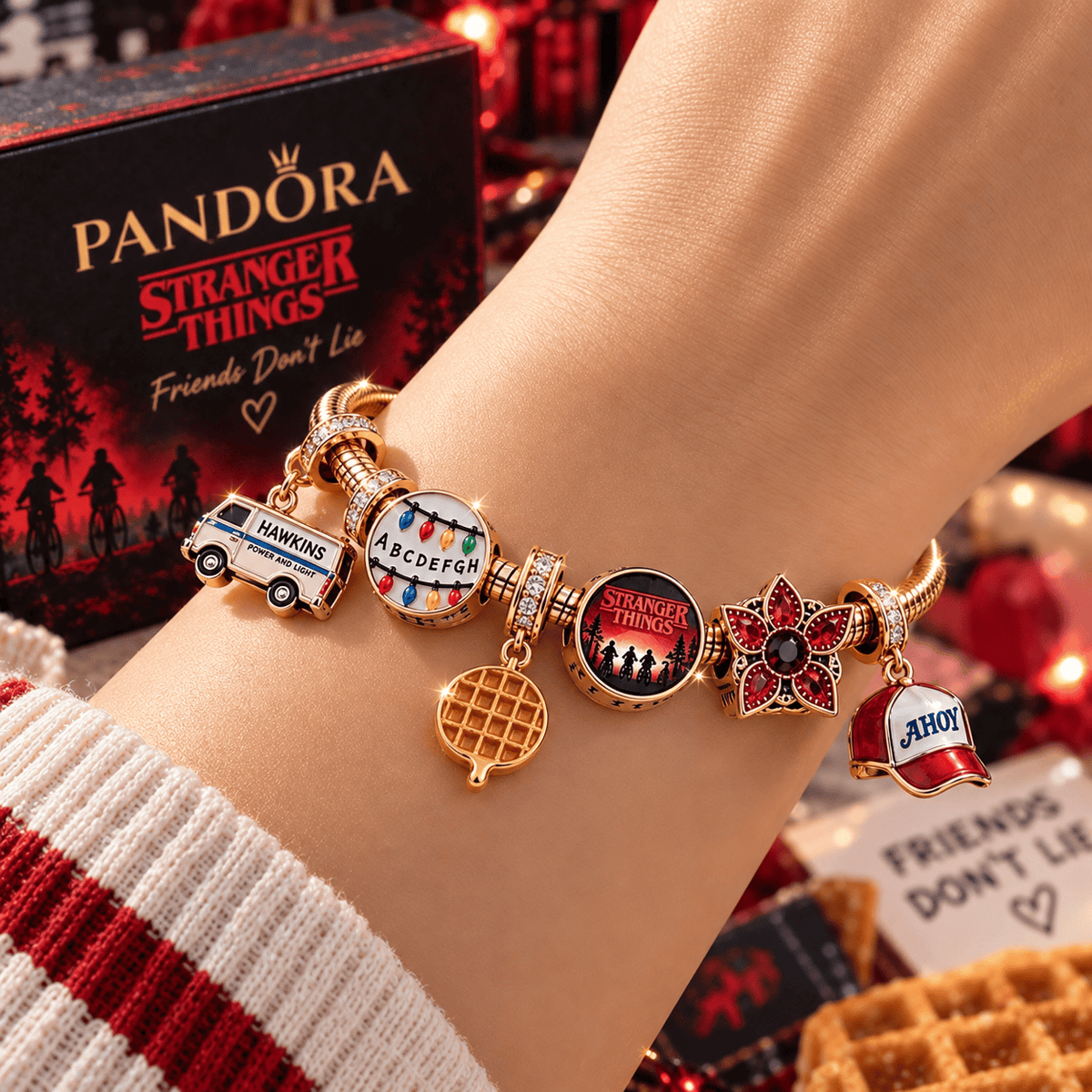 STGT Gold Charm Bracelet Set TTN