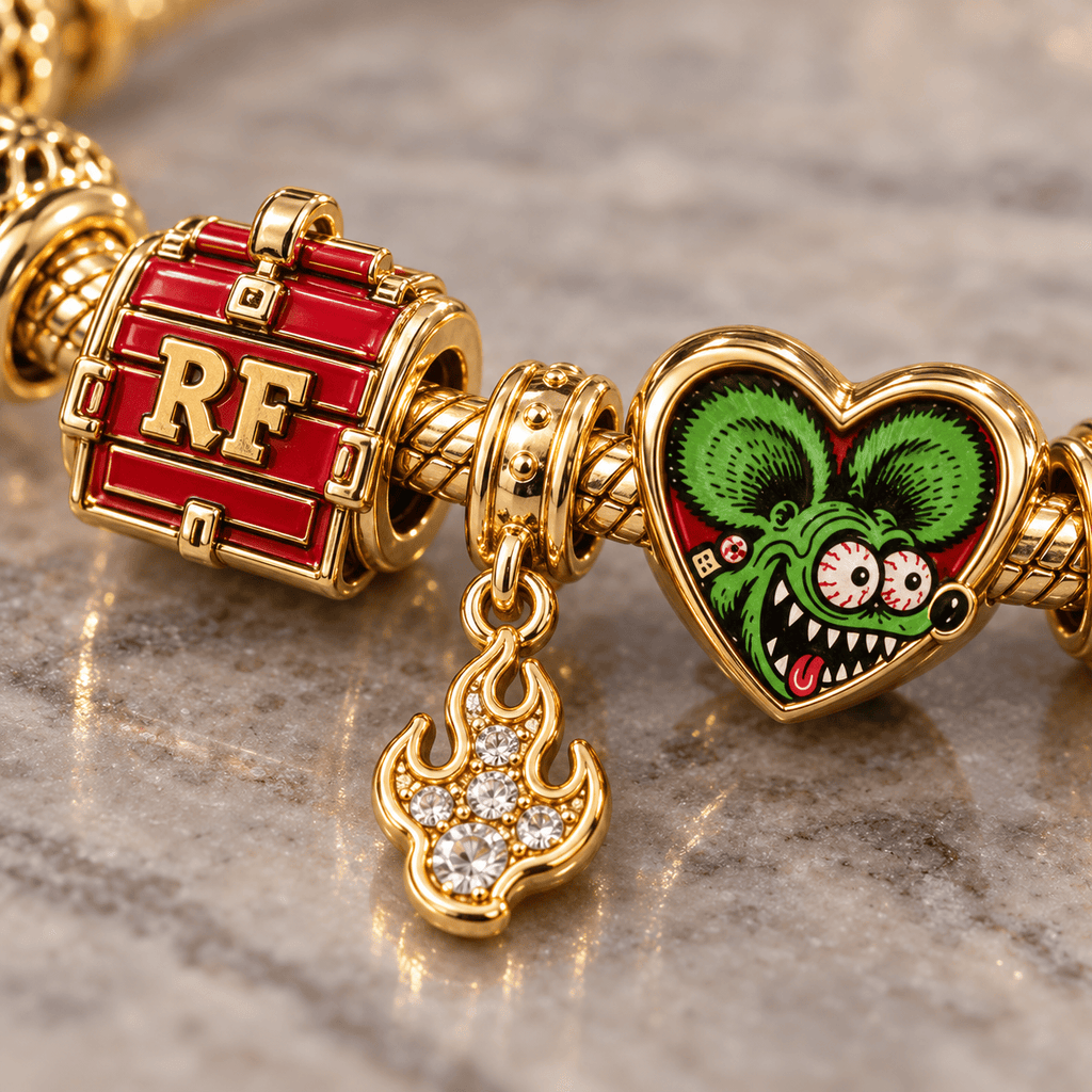RFK Gold Charm Bracelet Set PTKL