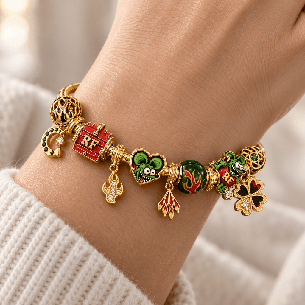 RFK Gold Charm Bracelet Set PTKL