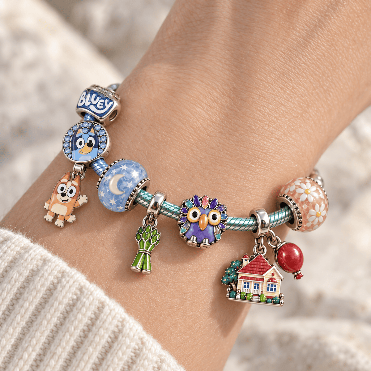 BLU Silver Charm Bracelet Set PTKL