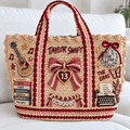 TLSW Straw-Style Embellished Tote Bag DNBN