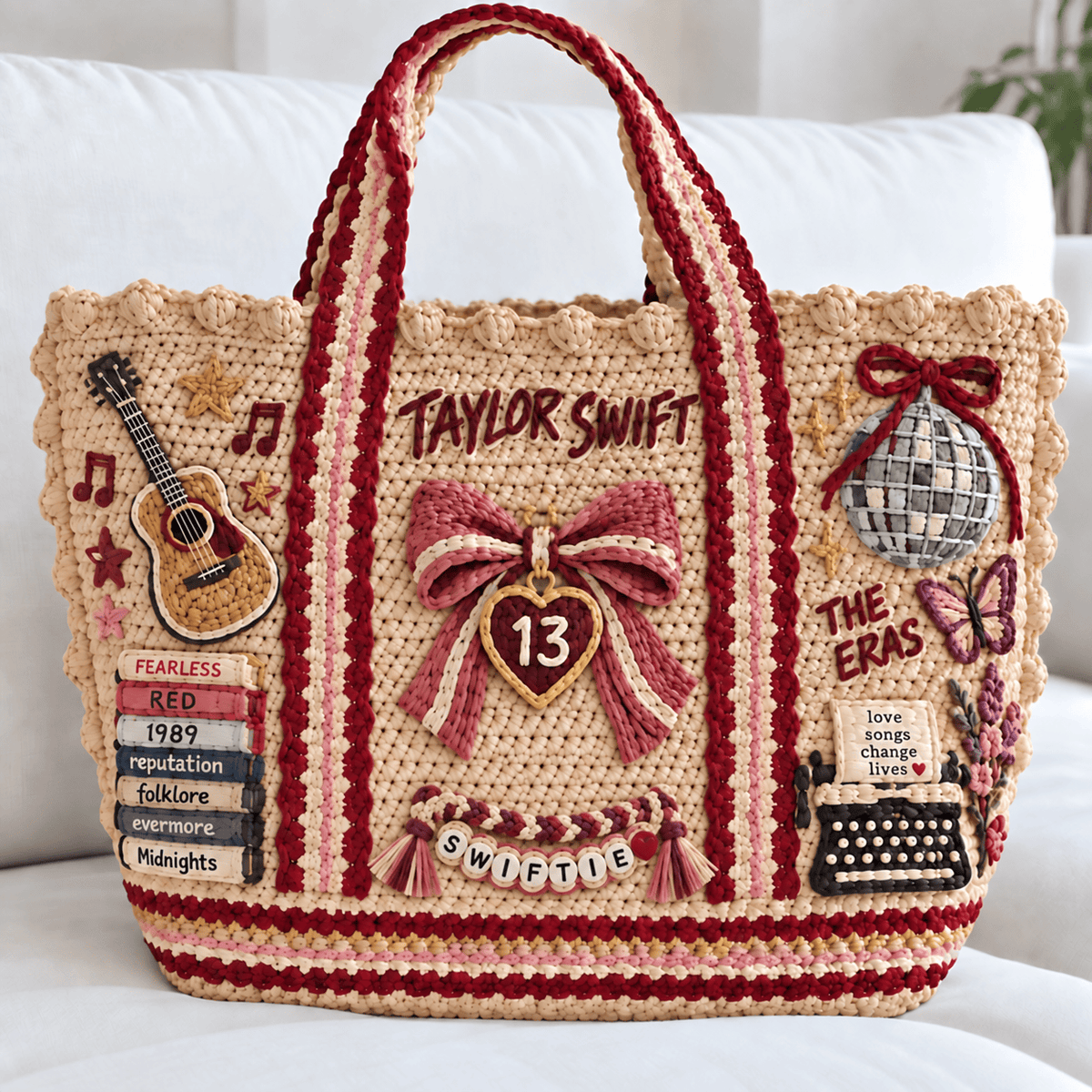 TLSW Straw-Style Embellished Tote Bag DNBN