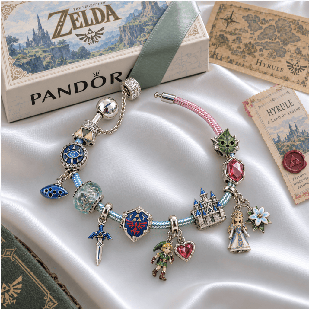 TLOZ Silver Charm Bracelet Set PTKL