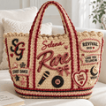 SLNG Straw-Style Embellished Tote Bag DNBN