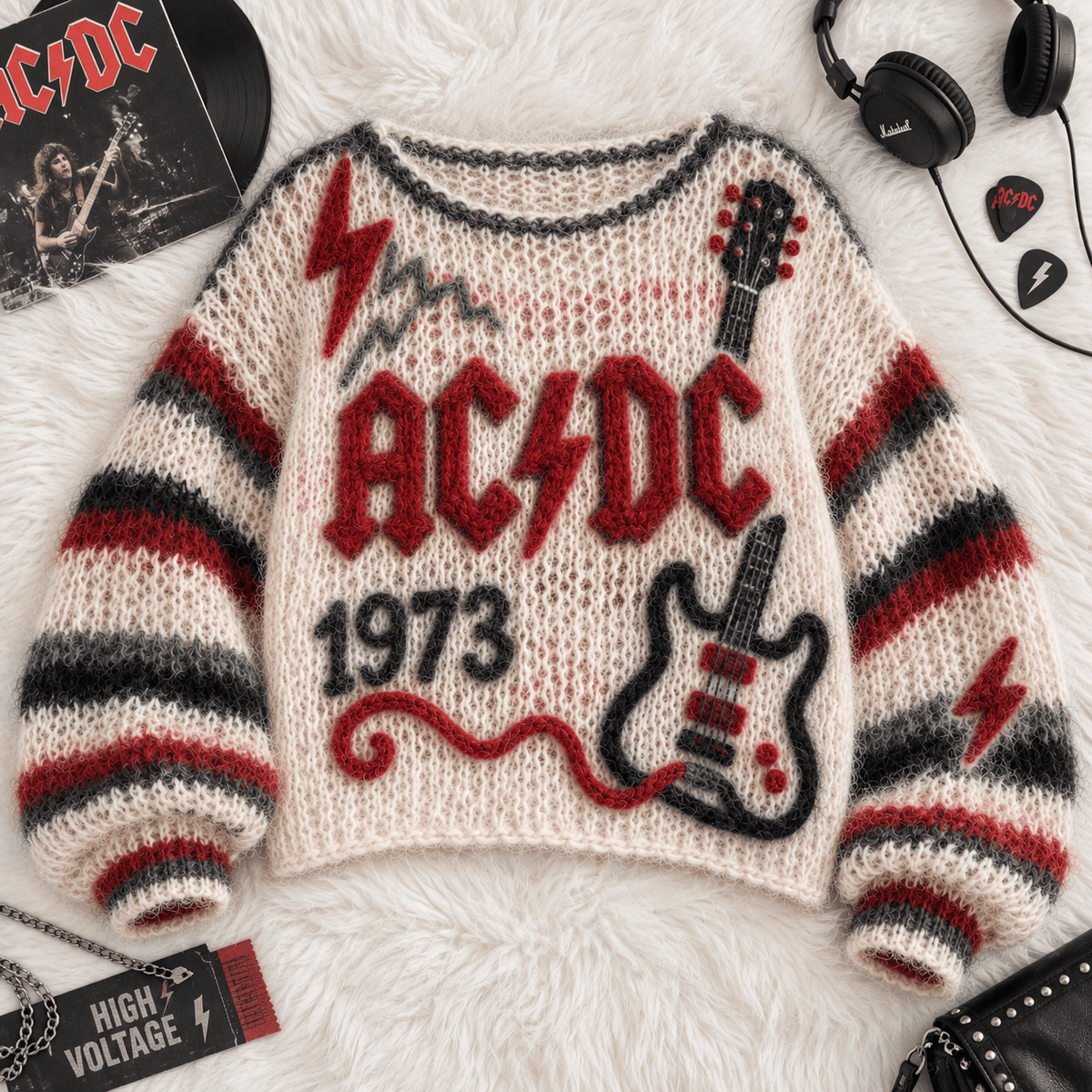 ACDC Women’s Open-Knit Sweater DNBN
