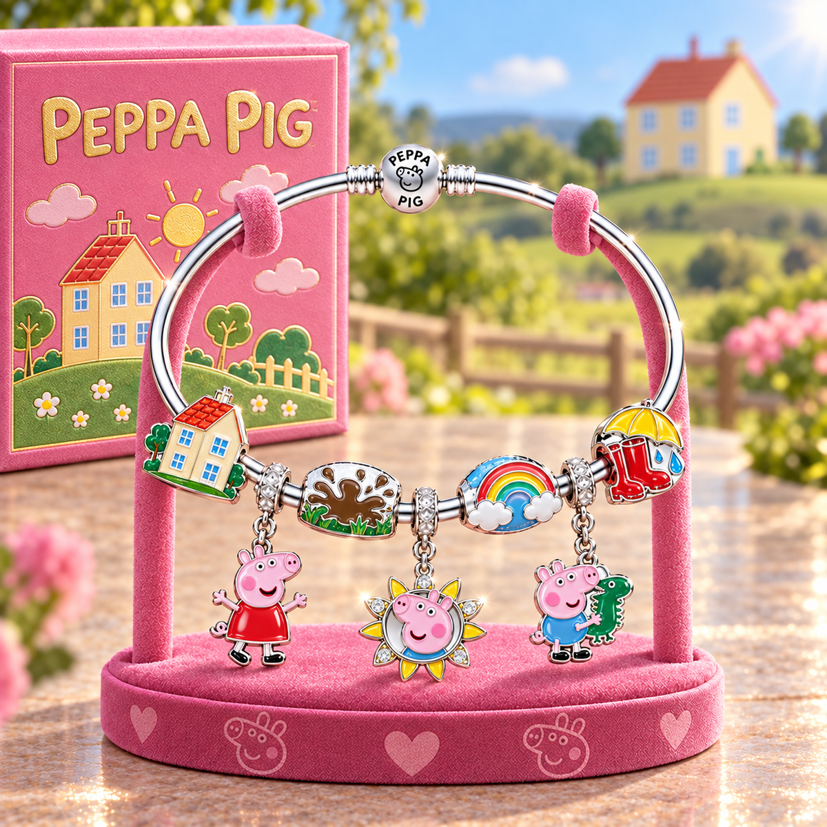 PPPG Silver Charm Bracelet Set TMH