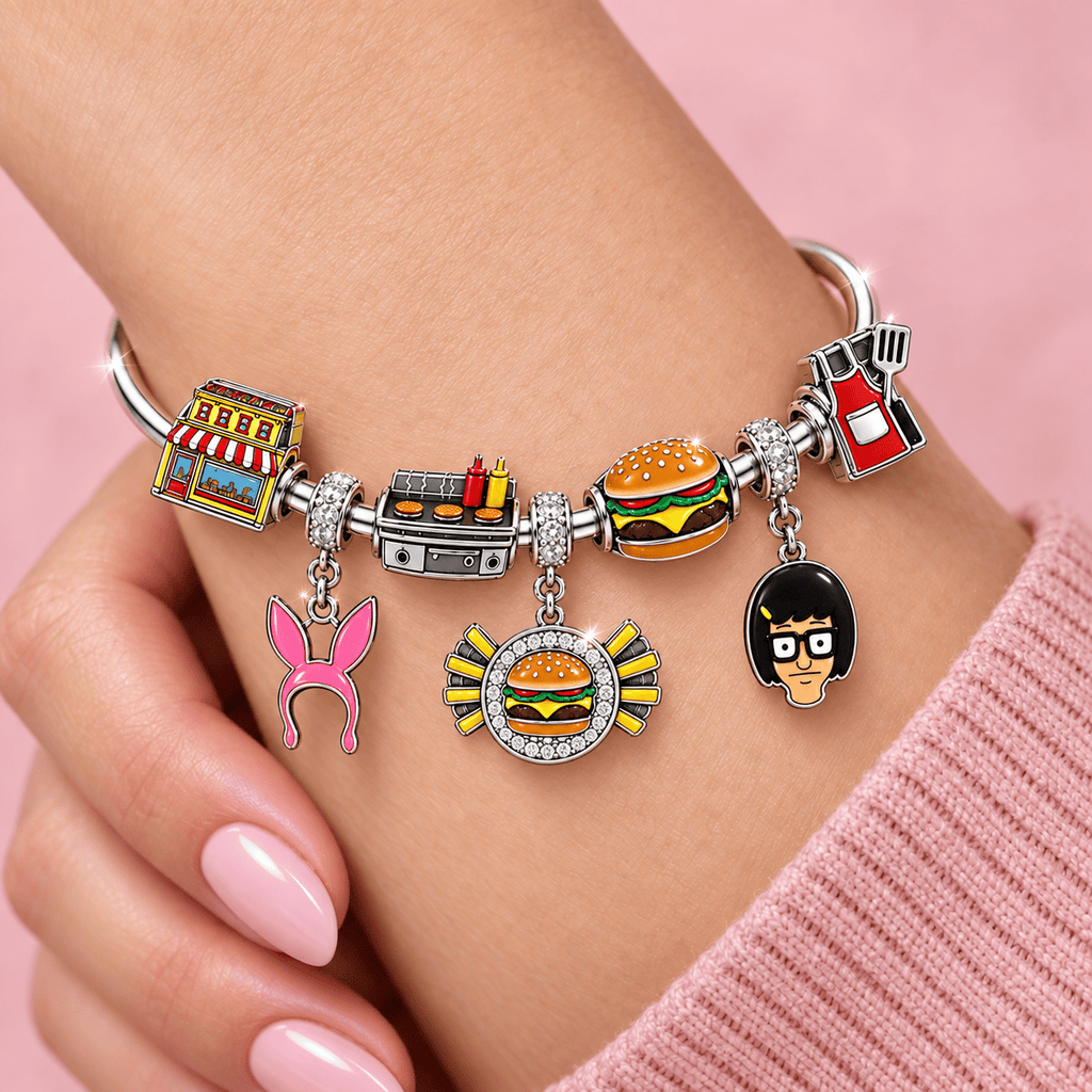 BBG Silver Charm Bracelet Set TMH