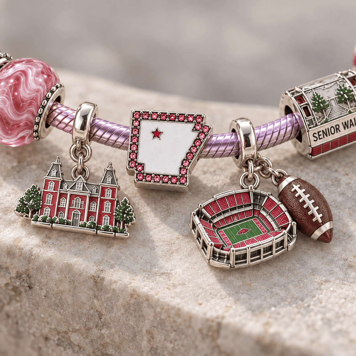 AKR Silver Charm Bracelet Set PTKL
