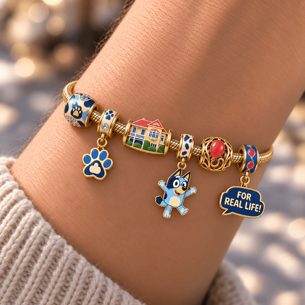 BLU Gold Charm Bracelet Set HQH