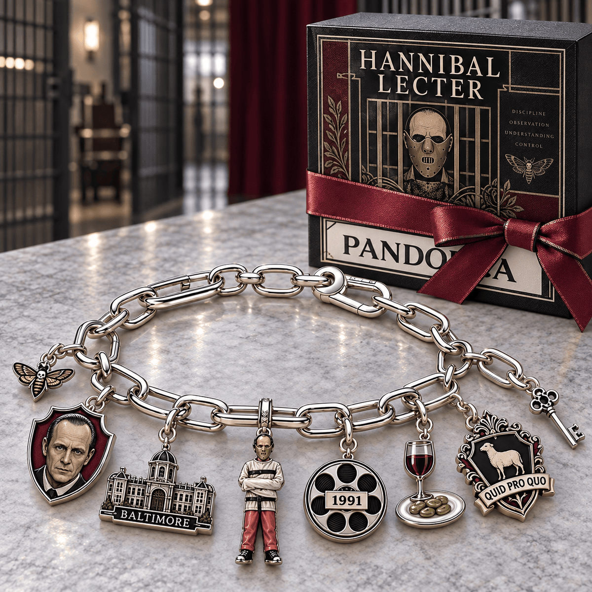 HLBL Silver Charm Bracelet Set NTVA