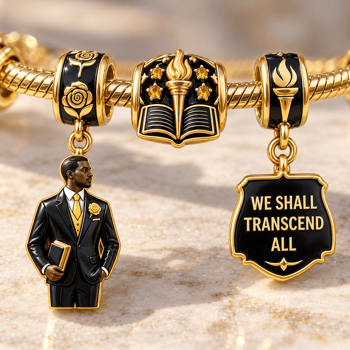 APA Gold Charm Bracelet Set HQH