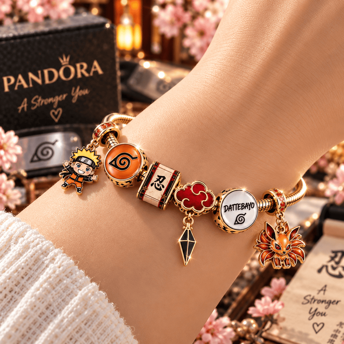 NRT Gold Charm Bracelet Set TTN