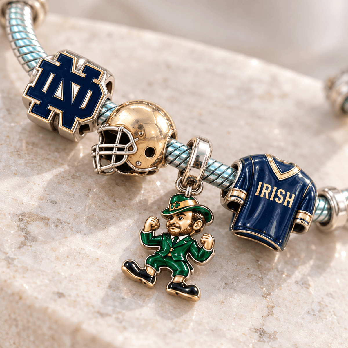 NDFI Silver Charm Bracelet Set PTKL