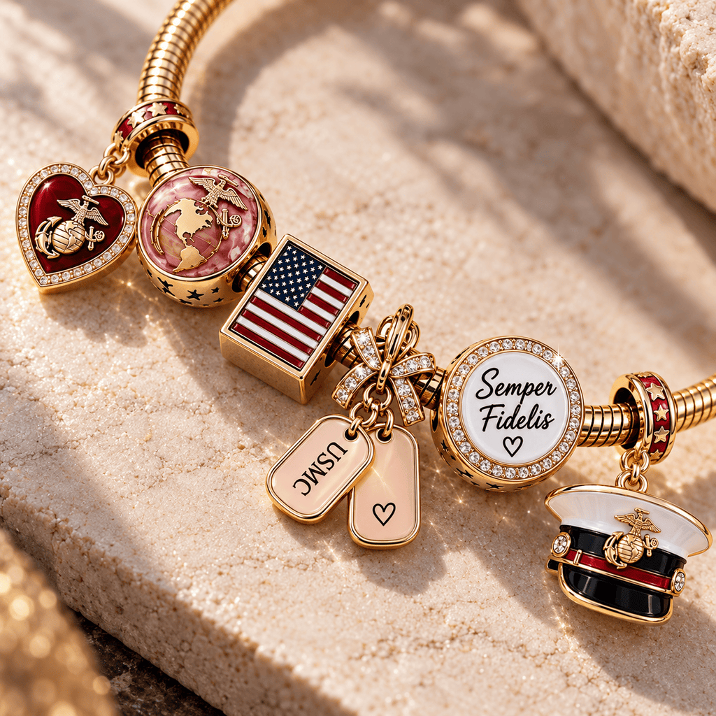 USMR Gold Charm Bracelet Set TTN