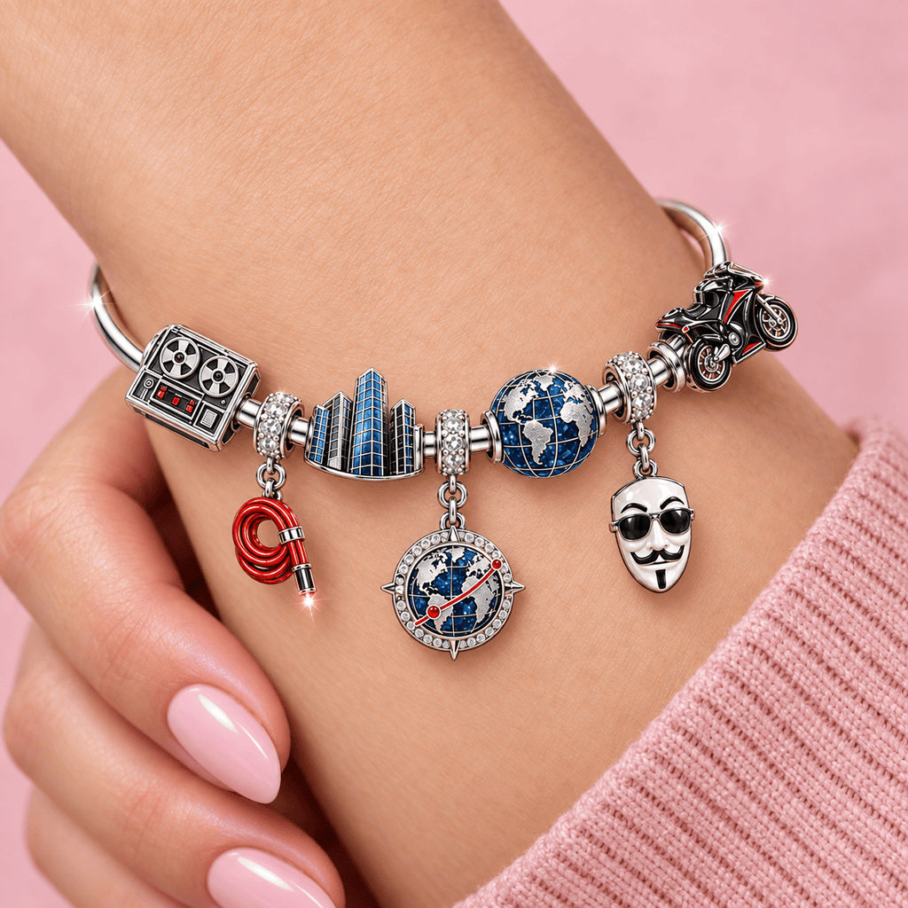 MSIP Silver Charm Bracelet Set TMH