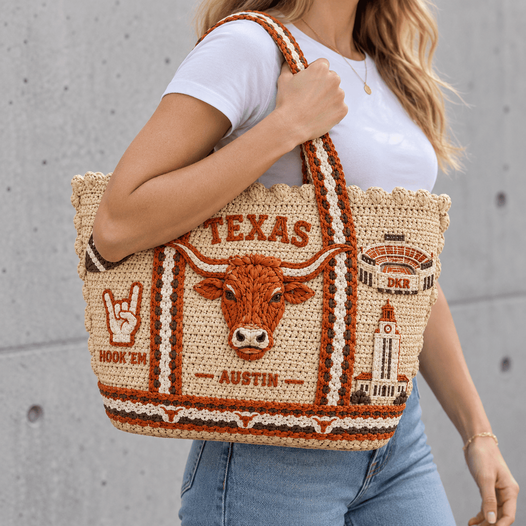 TLH Straw-Style Embellished Tote Bag HTTT