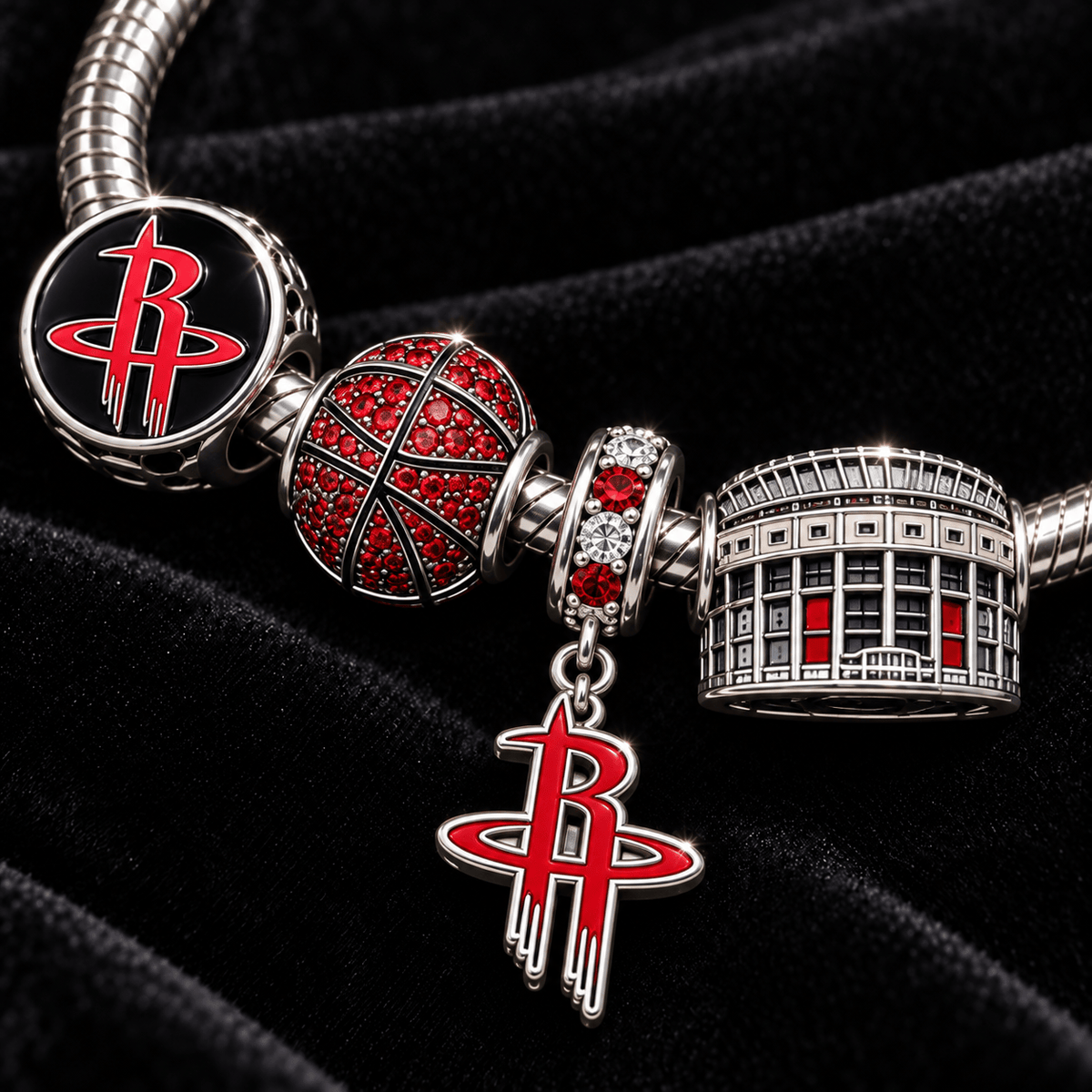 HTRK Silver Charm Bracelet Set VTH