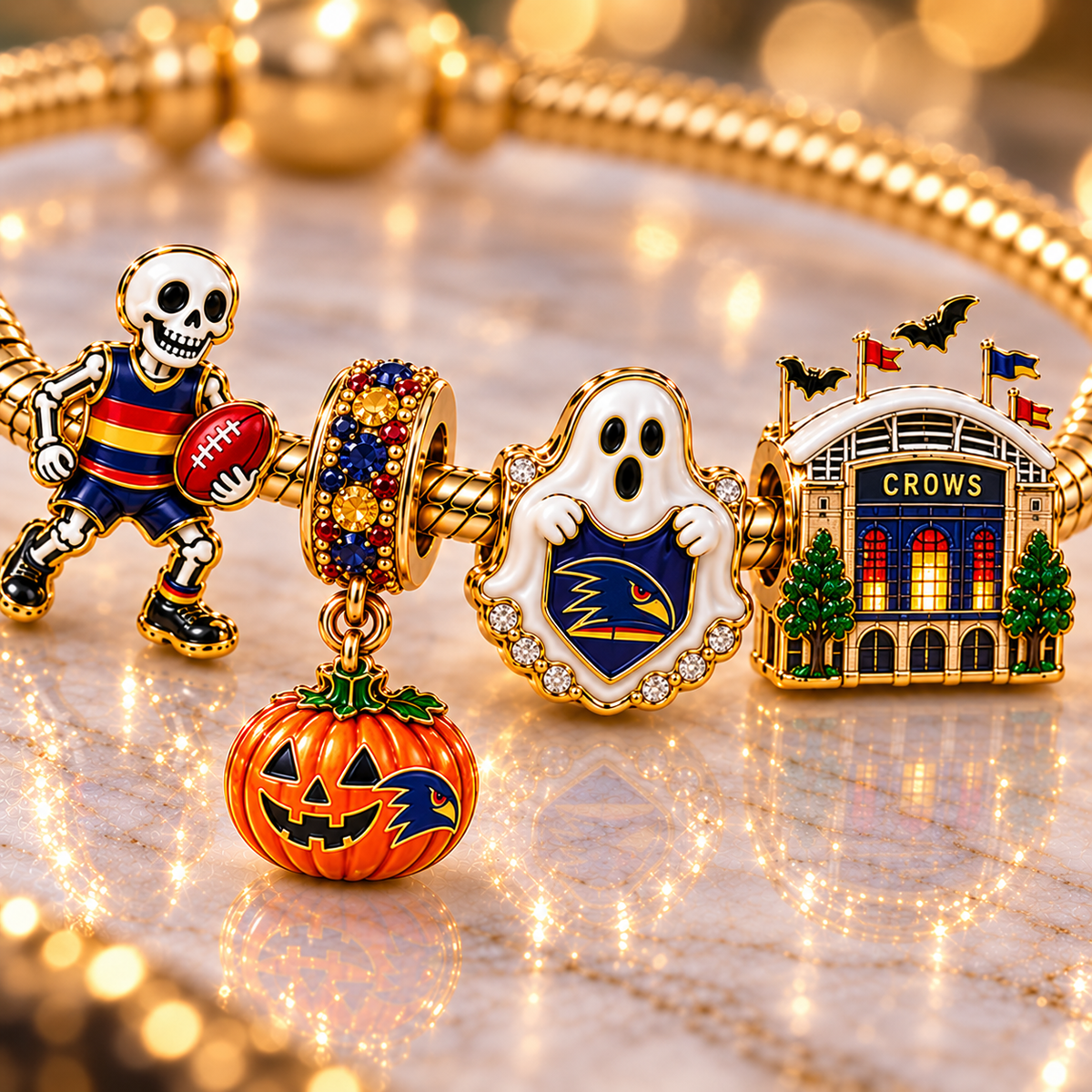ADLC Gold Charm Bracelet Set NHVH