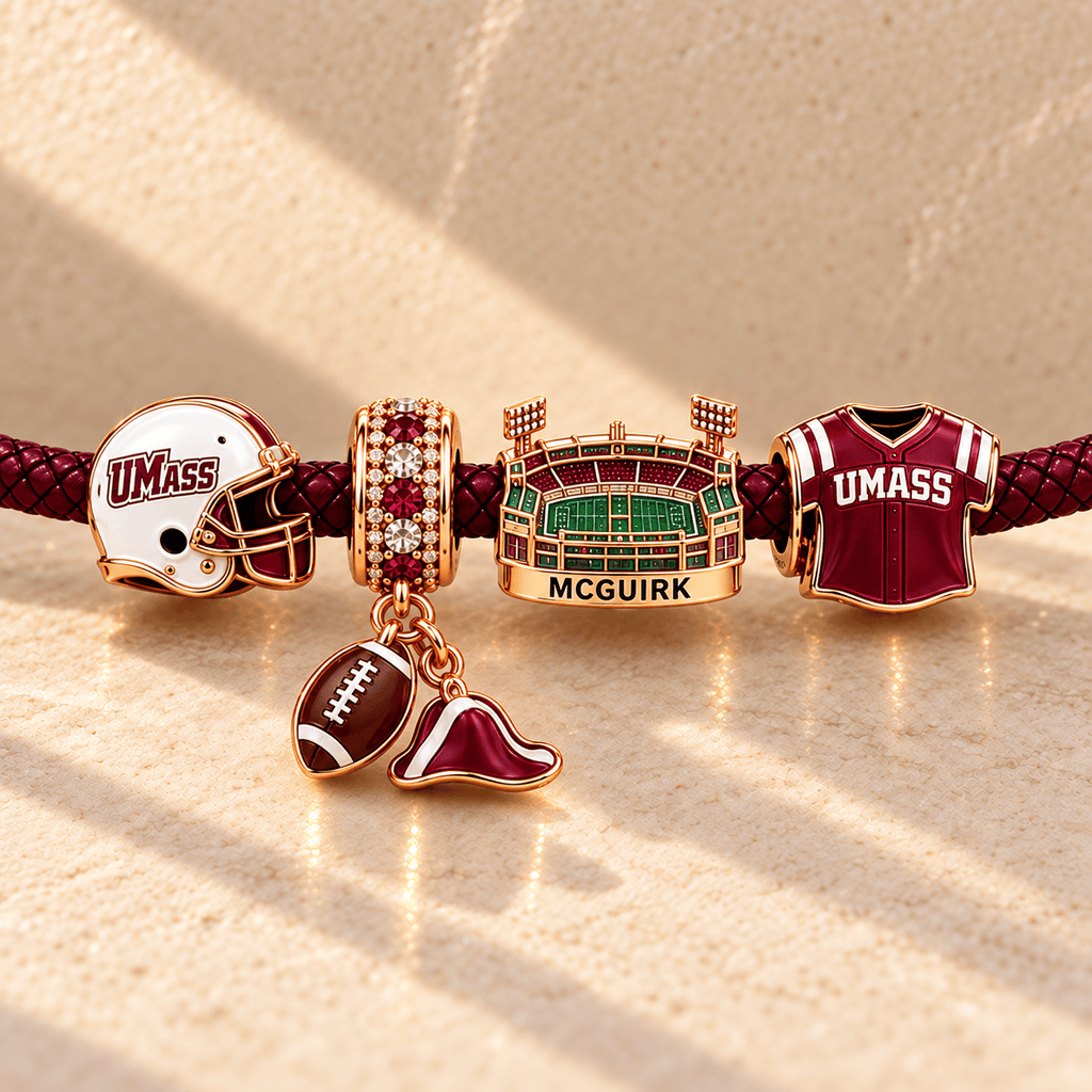 MSMN Braided Leather Charm Bracelet Set NHVH