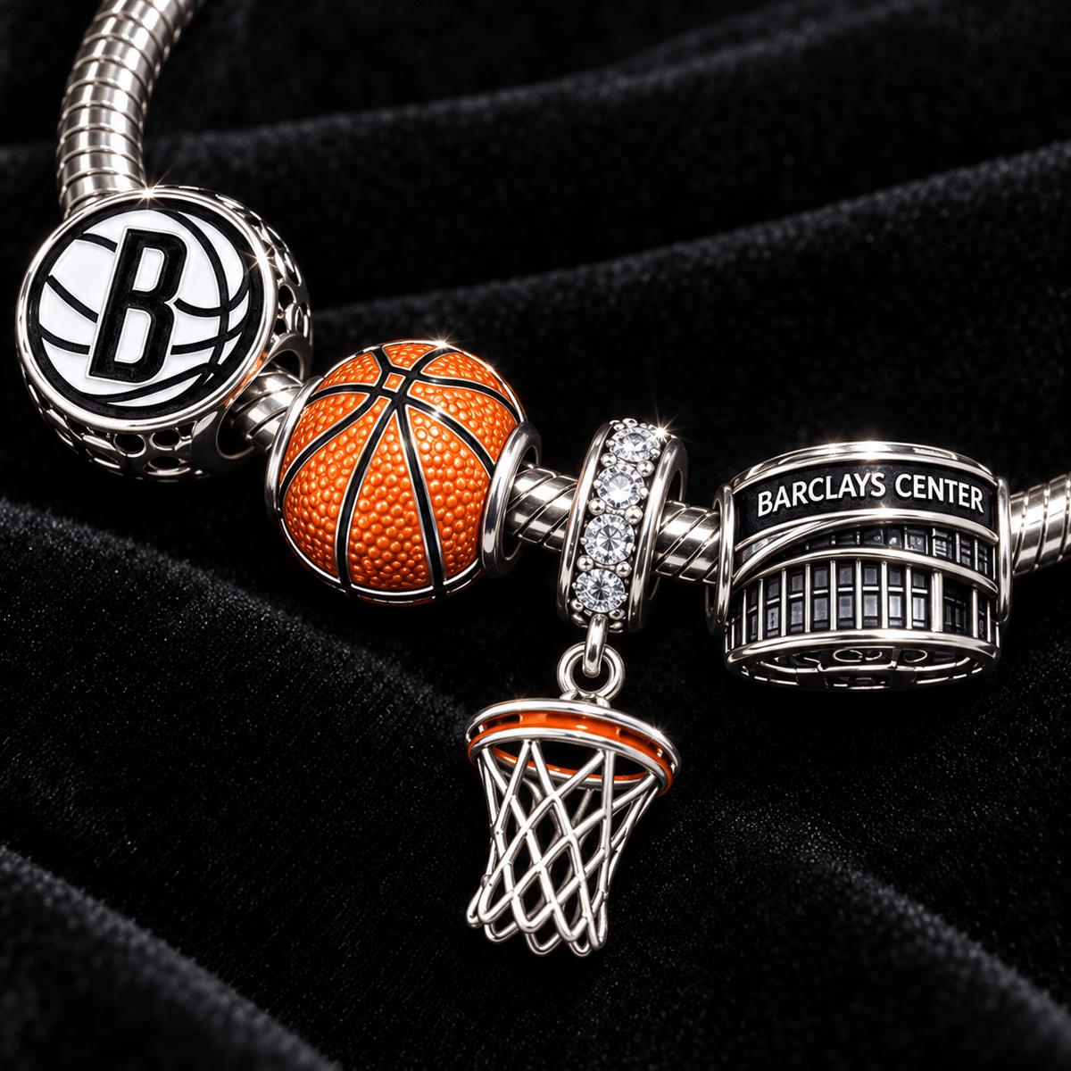 BLNS Silver Charm Bracelet Set VTH
