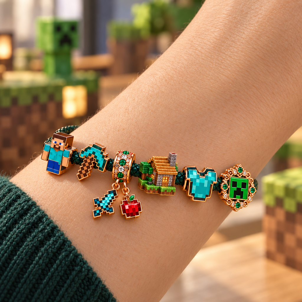 Mine Braided Leather Charm Bracelet Set NHVH