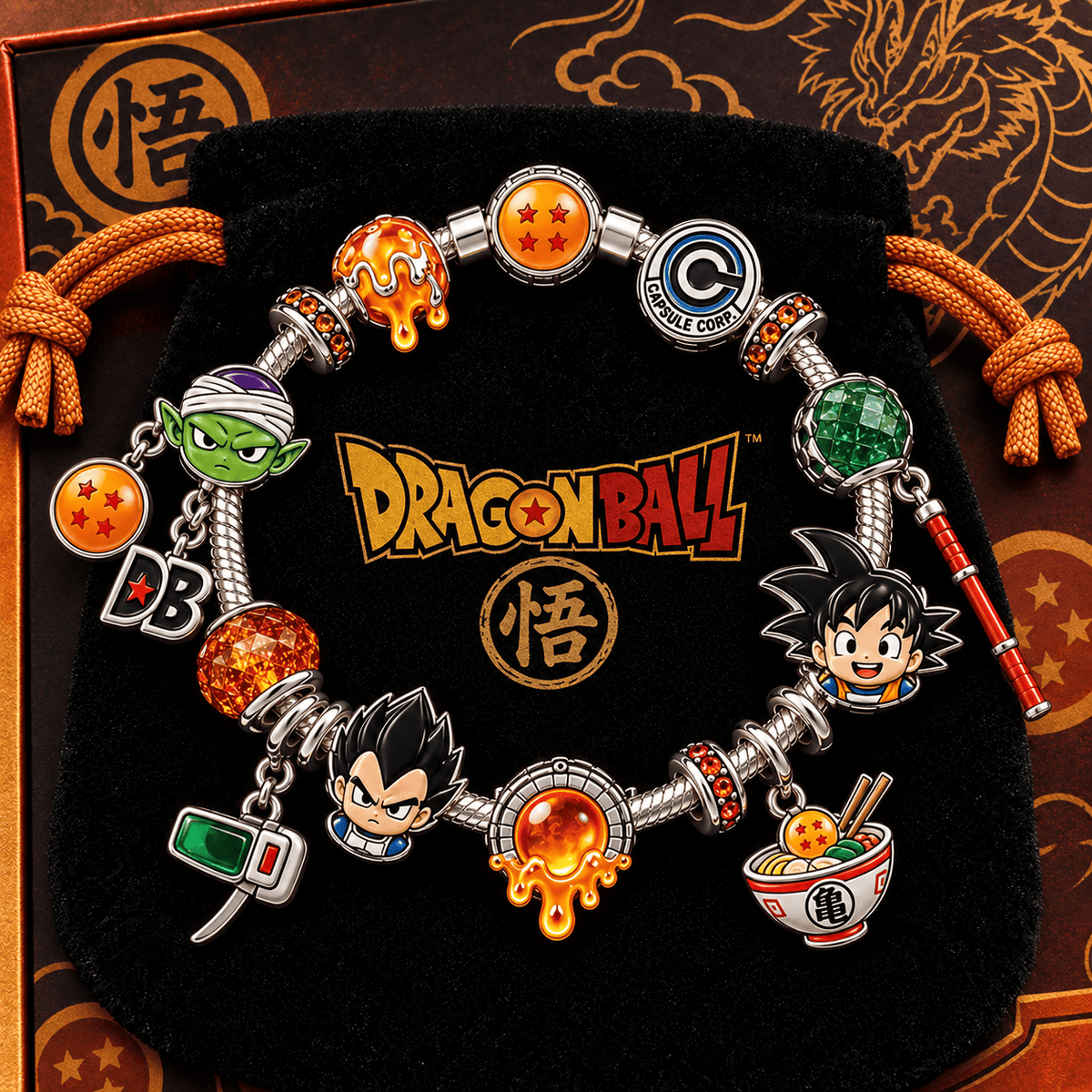 DGBL Silver Charm Bracelet Set TTTT