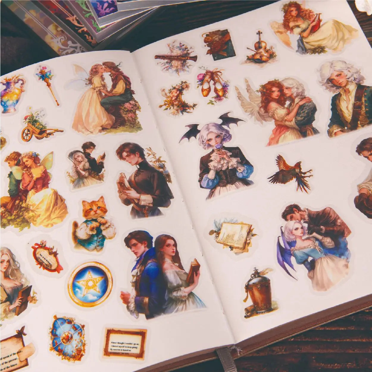 6 styles 50 sheets An appointment with a demon series Vintage stickers Scrapbooking Material Diary Album Junk Journal Supplies
