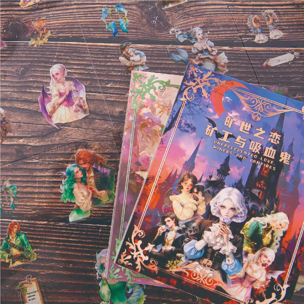 6 styles 50 sheets An appointment with a demon series Vintage stickers Scrapbooking Material Diary Album Junk Journal Supplies