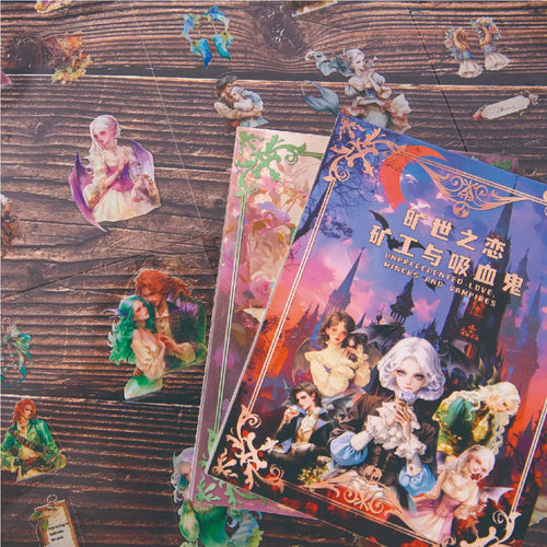 6 styles 50 sheets An appointment with a demon series Vintage stickers Scrapbooking Material Diary Album Junk Journal Supplies